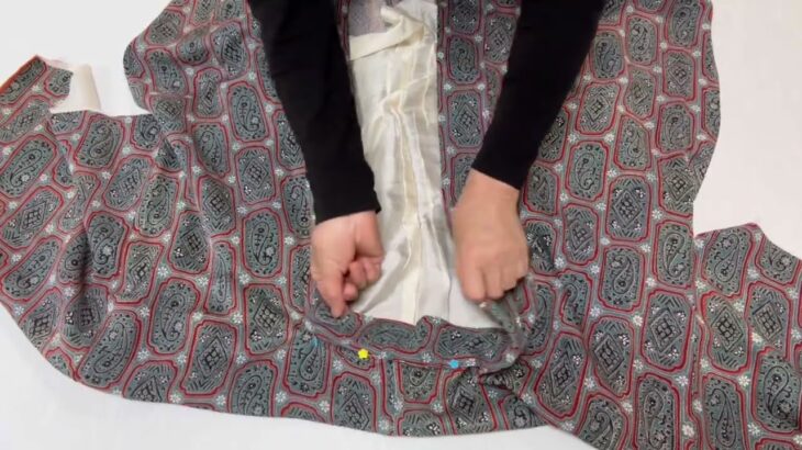 着物から作る簡単シルクジャケットA  very easy silk jacket made from a kimono