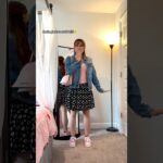 Attempting to make this cute bodysuit modest 🥰 (denim jacket outfit 1/5) #style #outfitinspo