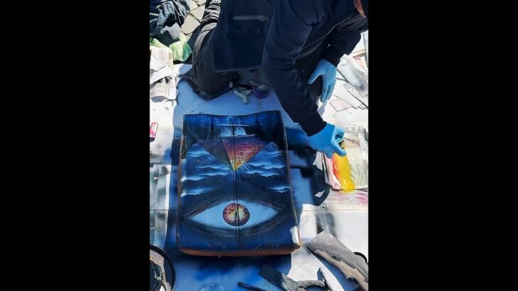 Beautiful Painting Art In Jacket 🧥 #jacket #art #painting