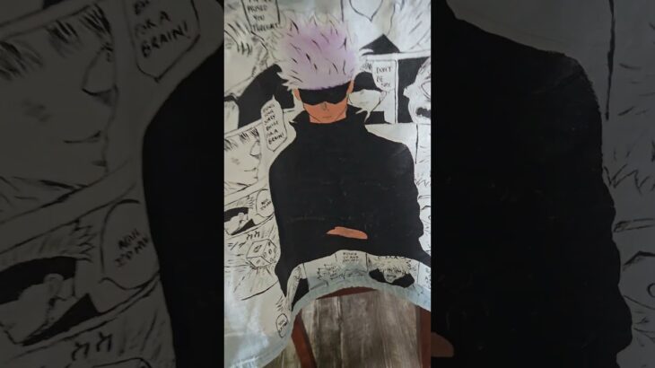 Gojo jacket wip #gojo #gojosatoru #gojojacket #jjk #jujutsukaisen #handpainted