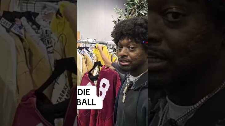 Guy sews and shows jersey into a jacket