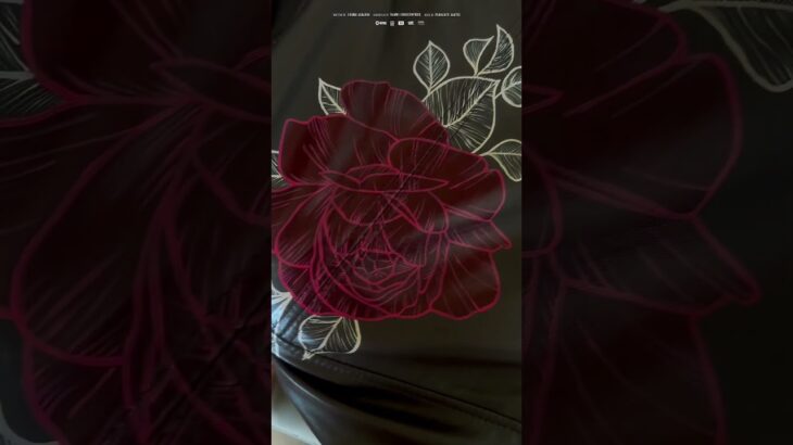 Hand-painting a rose on a leather jacket #paintingjacket #customjacket