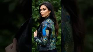 Ladies, vegan leather jacket, animals theme designed by Tasricha Grovlina #NoAnimalGotHurt ￼#vegan