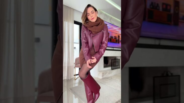 Leather jacket Inspo 🔥🧜🏼‍♀️🧥 #grwm #latex #leather #love #ootd #ooty #style #fashion #pov #shiny