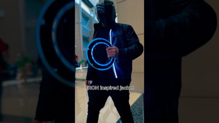 Making a Tron-Themed Light-Up Jacket! – #shorts #tron #tronlegacy #tronares #tronlightcyclerun #diy