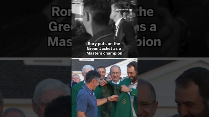 Rory puts on the Green Jacket as a Masters champion #themasters #shorts