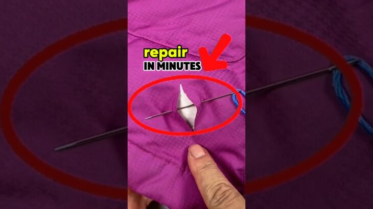 Save Your Stuff: Simple DIY Stitch for Jacket and Fabric Repairs #shorts #sewing #repairing