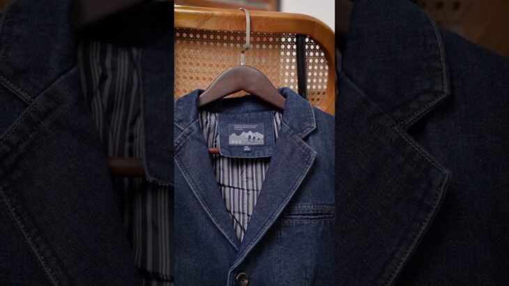 🎥【UNPACKING】裏マルチストライプ柄 デニムブレザージャケット 🧥✨