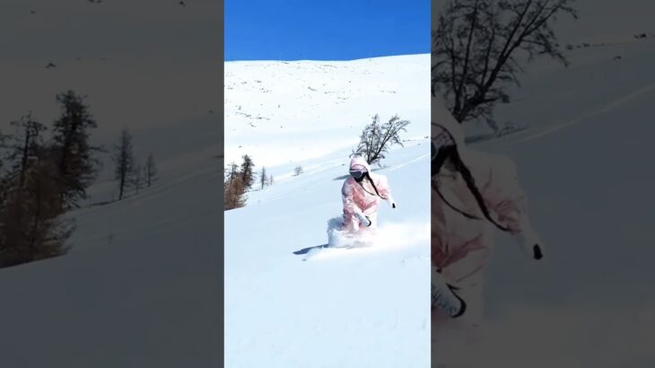 Winter🏂🥶 Wonderland:Girl in Pink Jacket Glides on Ice Skating#iceskating#iceskatingfun#avee_player