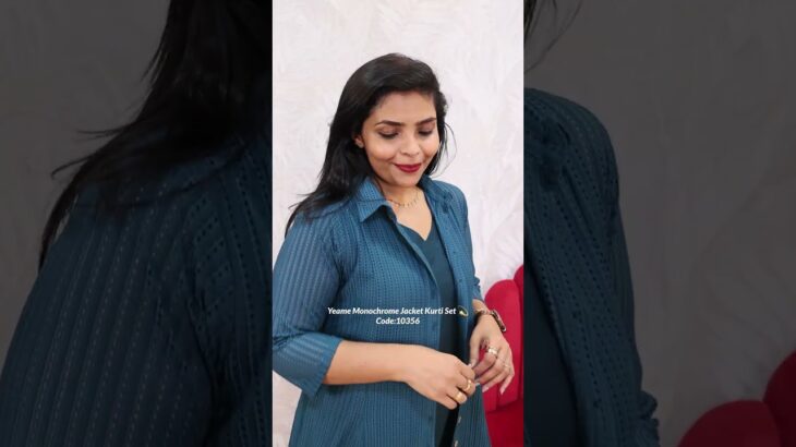 Yeame Monochrome Jacket Kurti Set (2piece) Product Code(10356)