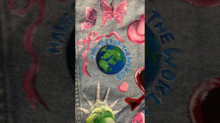 close ups on #chappellroan denim jacket painted for an #Etsy order! more on IG: ​⁠@haykulay