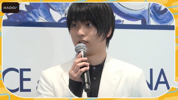 「御上先生」で話題の奥平大兼、白ジャケット＆パンツを披露「せっかくの機会だから」　「ドルチェ＆ガッバーナ 銀座 リニューアルオープン イベント」に登場