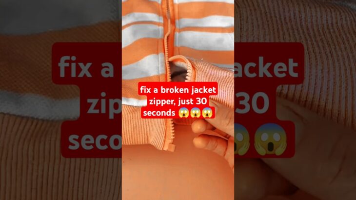 your jacket zipper is broken ❓ try these tips💯 #shorts #tipsandtricks