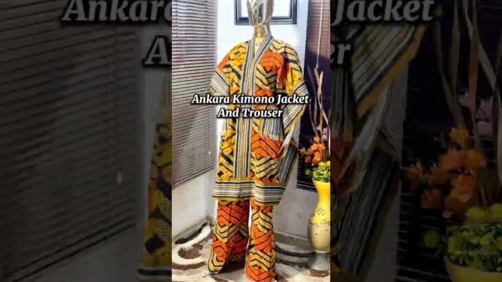 Ankara Kimono Jacket and Baggy Pant #kimono #baggypant #ankarafashion #twopiece #ladiesfashion