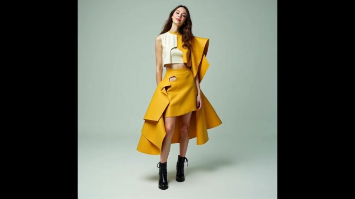 Asymmetrical Jacket Merged with Skirt #maximalistfashion #fashionmodel #fashiontrends #fashionstyle