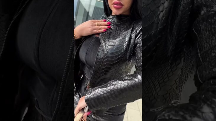Crocodile leather jacket 🧥🐊🥵 #ootd #fashion #grwm #latex #leather #ooty #pov #love #style #shiny