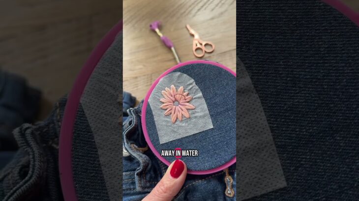 Embroider a jean jacket #upcycleclothes #thriftedclothing