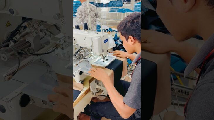 How to easily rabar patch joint with peding jacket in Garments industry. #garments #sewing #shorts