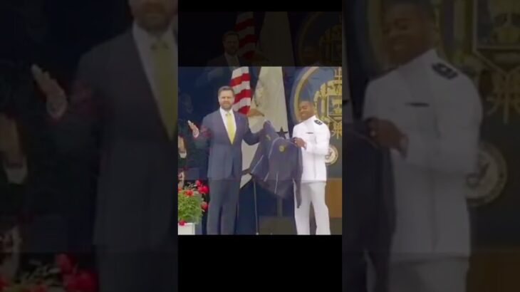 JD Vance receiving special jacket from US Naval Academy. #jdvance #usa