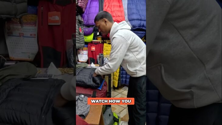 Jacket Folding Hack at the Kathmandu Market