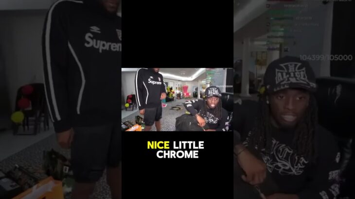 Kai Cenat nboxing a Chrome Bomber Jacket!