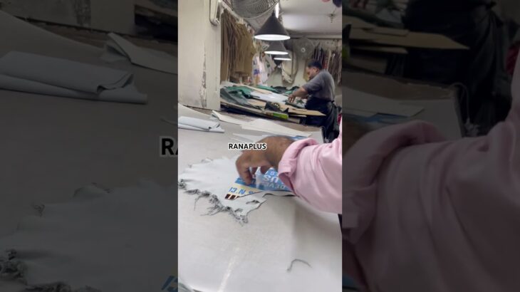 Lamb Leather CuttinG Green Colour Leather #ranaplus #leatherclothing #jacket #branding #lambskin