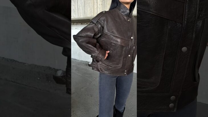 Leather Jacket — Your Must-Have! #Shorts #FashionTips #leatherjacketstyle #fashion #streetstyle