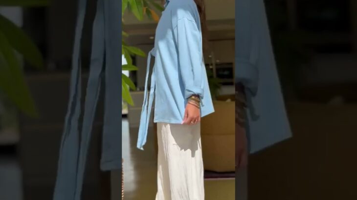 Made in Italy Salt Tie Front Jacket Denim