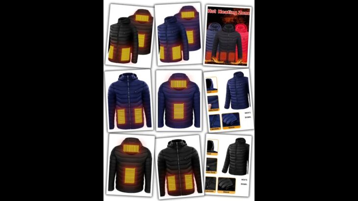 Men Women Heated Puffer Jacket Electric Heating Coat Insulated Hood Windbreaker 9Heat Zones Order!