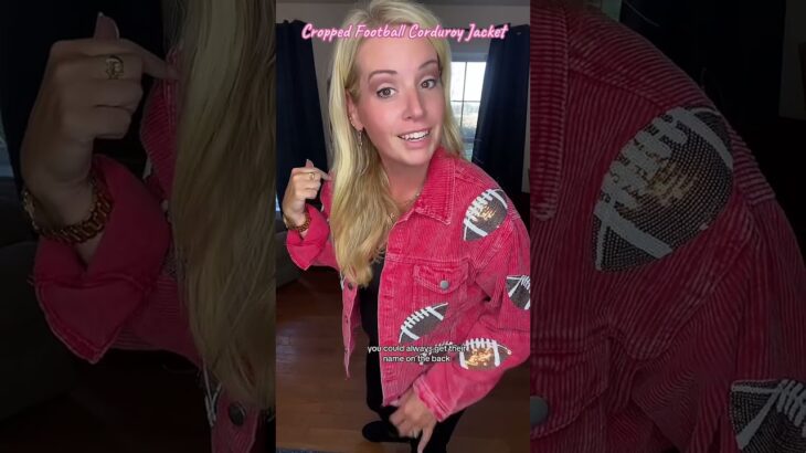 Must-Have Corduroy Glitter Jacket for Football Season! #corduroy