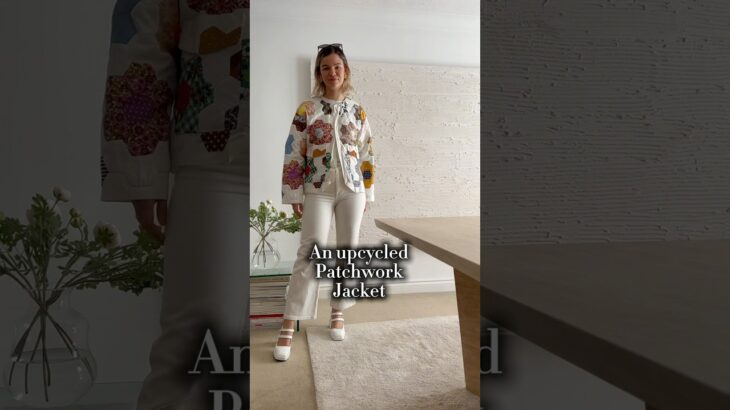 Patchwork Jacket made from a patchwork quilt, would you wear it ? #upcycle #patchwork #jacket #diy