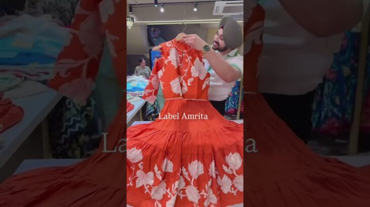 Rust Pure Cotton Full Flair Indowestern Dress with Stylish Short Jacket Follow @label_amrita for