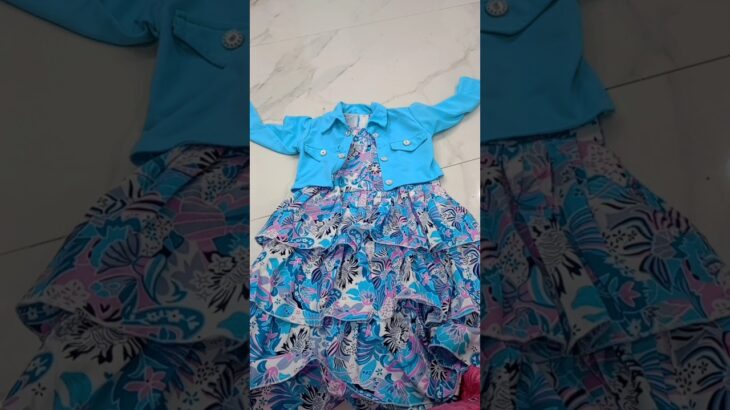 Stylish Girls Printed Jacket Frock #meesho #youtubeshorts