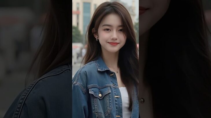 The innocent beauty in a denim jacket greeted her with a smile, a little tired