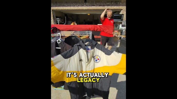 VINTAGE STEELERS JACKET  #thriftclothes #fashion #shortvideo #funny #thriftclothes #garagesales