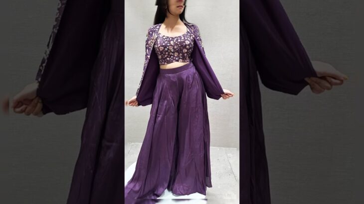 #croptop With Jacket and sharara #collection of crop top for women girls#trending #latestlooks