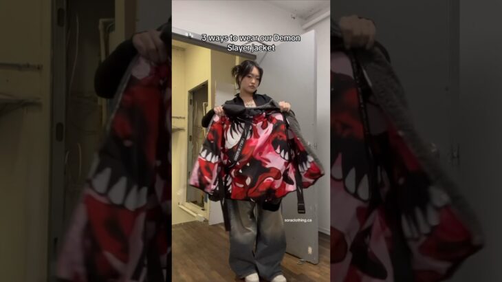 how would u wear this demon slayer anime jacket? #animeclothing #anime #animefashion