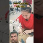 jacket pocket stitching  🧥 #garments #sewing #shorts