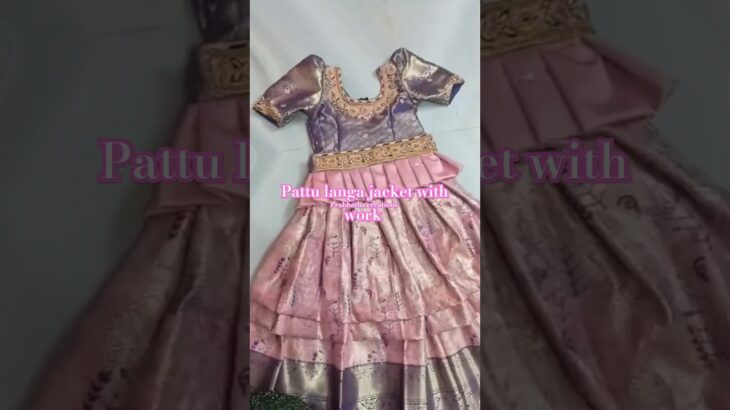 letest pattu langa& jacket design with Maggam work/ #latest #kurti  #embroidery#fashion