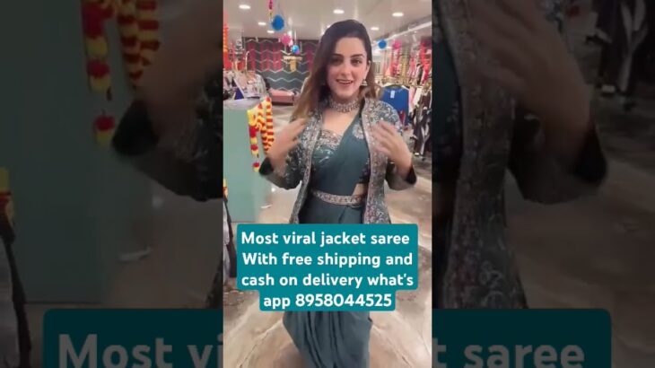most viral Ready to wear jacket saree online shopping 8958044525