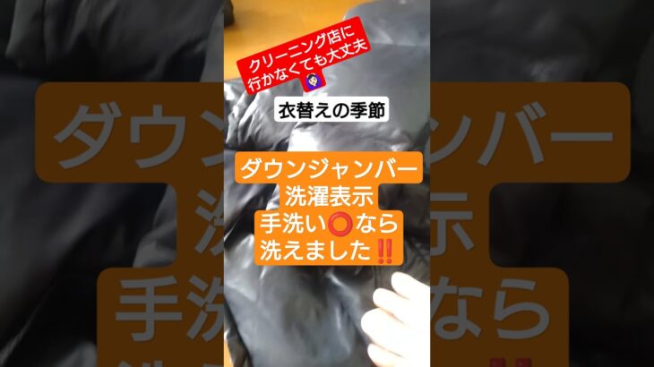 【ダウンジャケット、羽毛(フェザー)ジャンバーを自宅にて、洗ってみました】#衣替え#洗濯の仕方#コスパ#クリーニング#vlog #子育て #暮らし #アラフィフ#専業主婦#家事#季節#節約