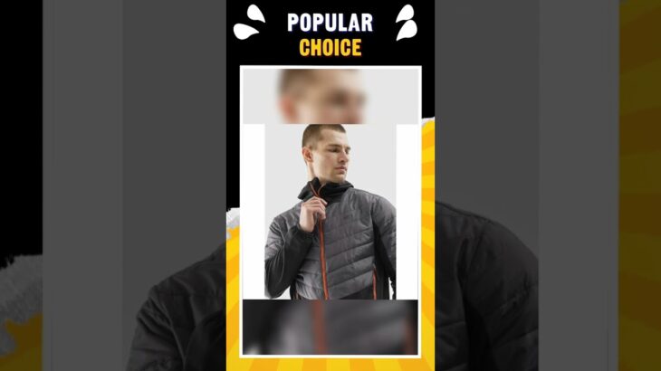 4F Men’s Softshell Jacket with Integrated Hood, Water Resistant 8000mm, Breathable 5000g/m2 in Black