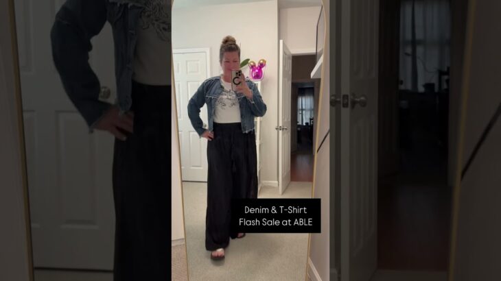 ABLE Denim jacket & tee shirt Flash Sale – 50% off with code FLASH50 #able #nashvillefashion