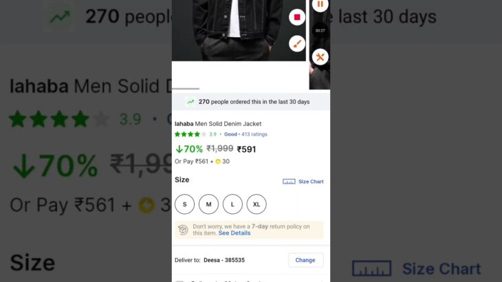 Black Danim jacket under 600 #danimjacket #shorts