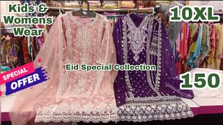 Eid Special Designer Partywear Readymade Suits For Kids & Women | Big Size Lucknowi Kurti Upto 10XL