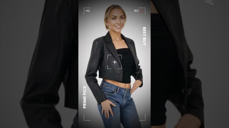 Handcrafted Women’s Sheepskin Leather Biker Jacket – Cropped Black