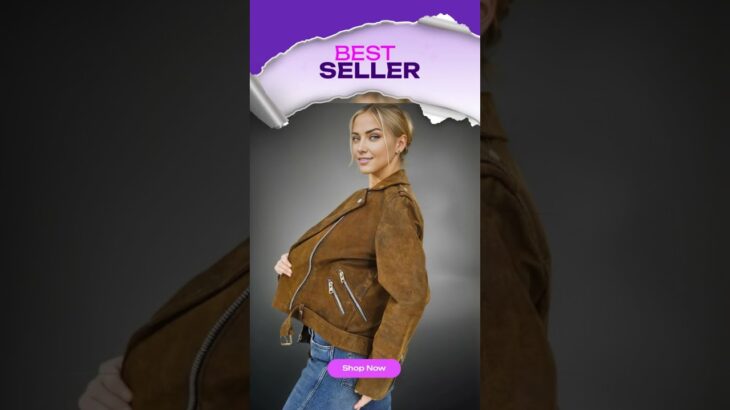 Handcrafted Women’s Sheepskin Leather Biker Jacket – Premium Biker Style Crackled Brown