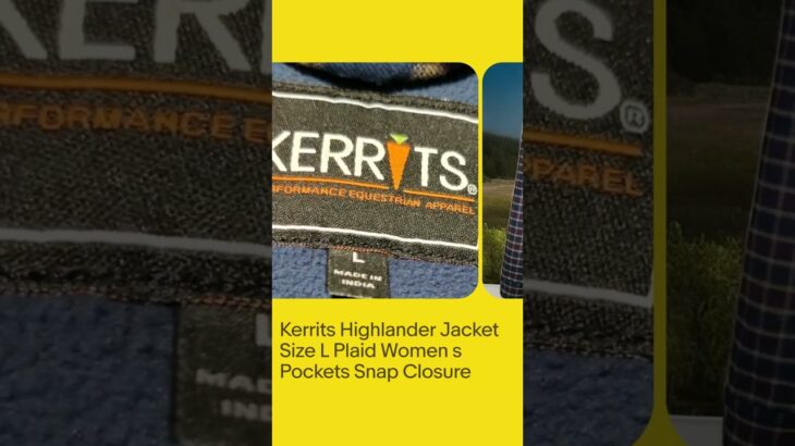 Kerrits Highlander Jacket Size L Plaid Women’s Pockets Snap Closure