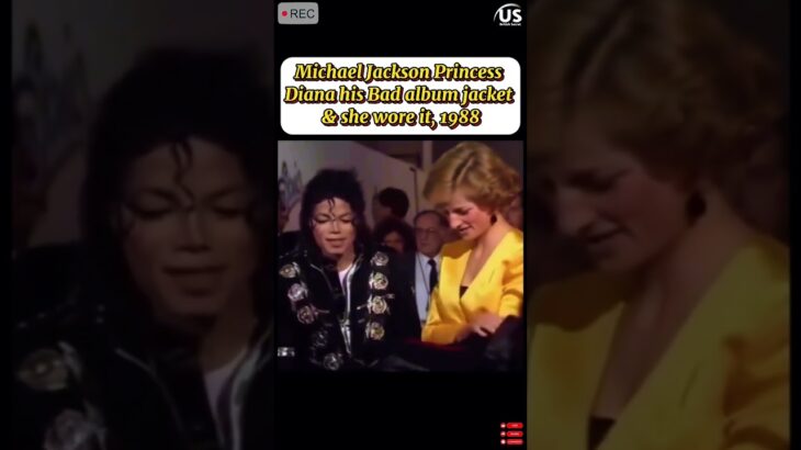 Michael Jackson Princess Diana his Bad album jacket & she wore it, 1988 #diana #michaeljackson