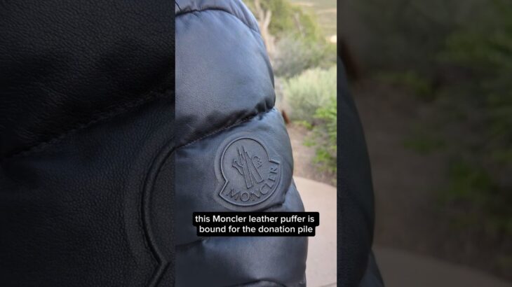 Moncler Leather Puffer Jacket Repair #moncler #leatherjacket #shorts #leatherrepair #monclerjacket